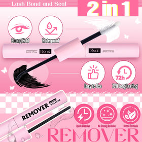 Ultra-thin clear band lashes by Mavphnee blend seamlessly with lash line