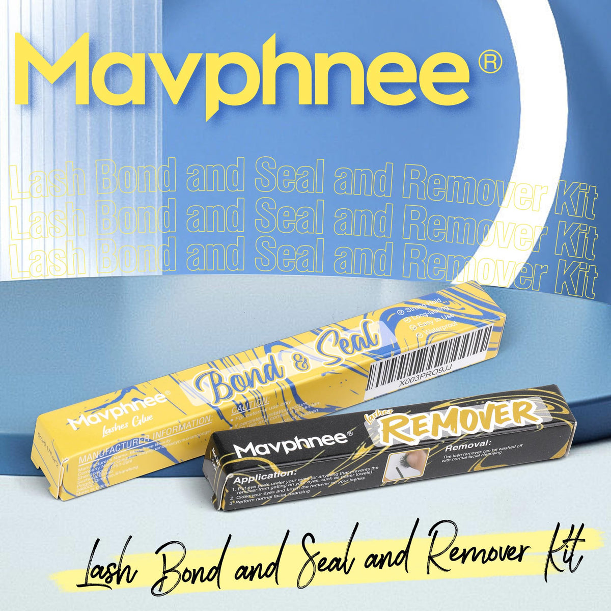 Mavphnee waterproof lash glue holds clusters securely for all-day wear