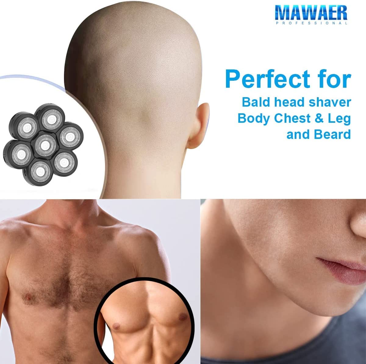 MAWAER self-sharpening technology reduces tugging during shaving.