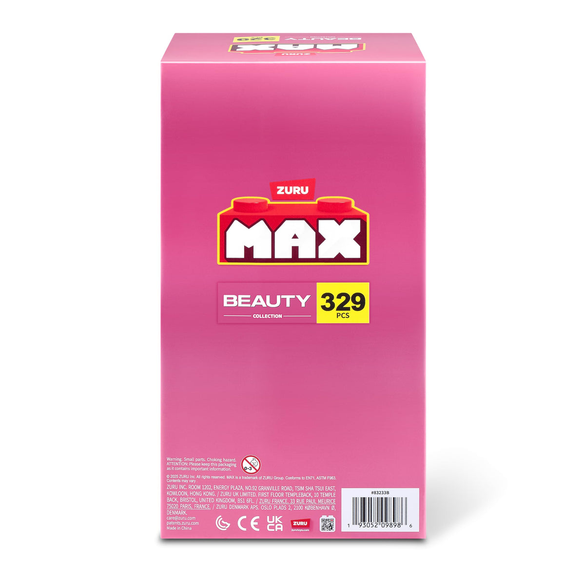 MAX Build More unboxing packaging showing brand and collectible mini bricks