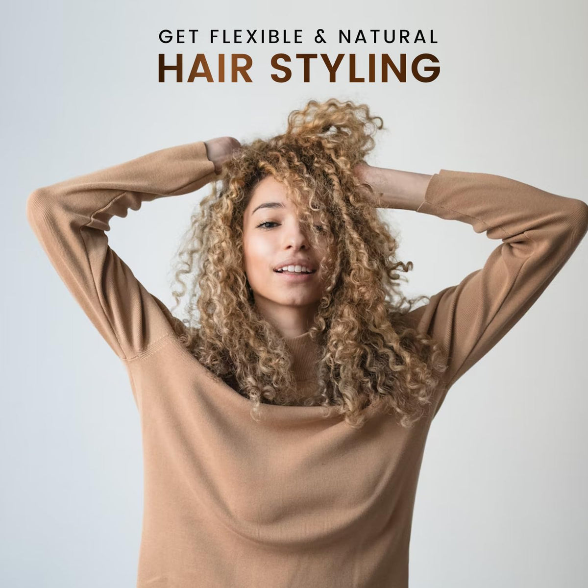 Max Green Alchemy flexible hold gel on hair demonstrates re-styleable, natural finish.