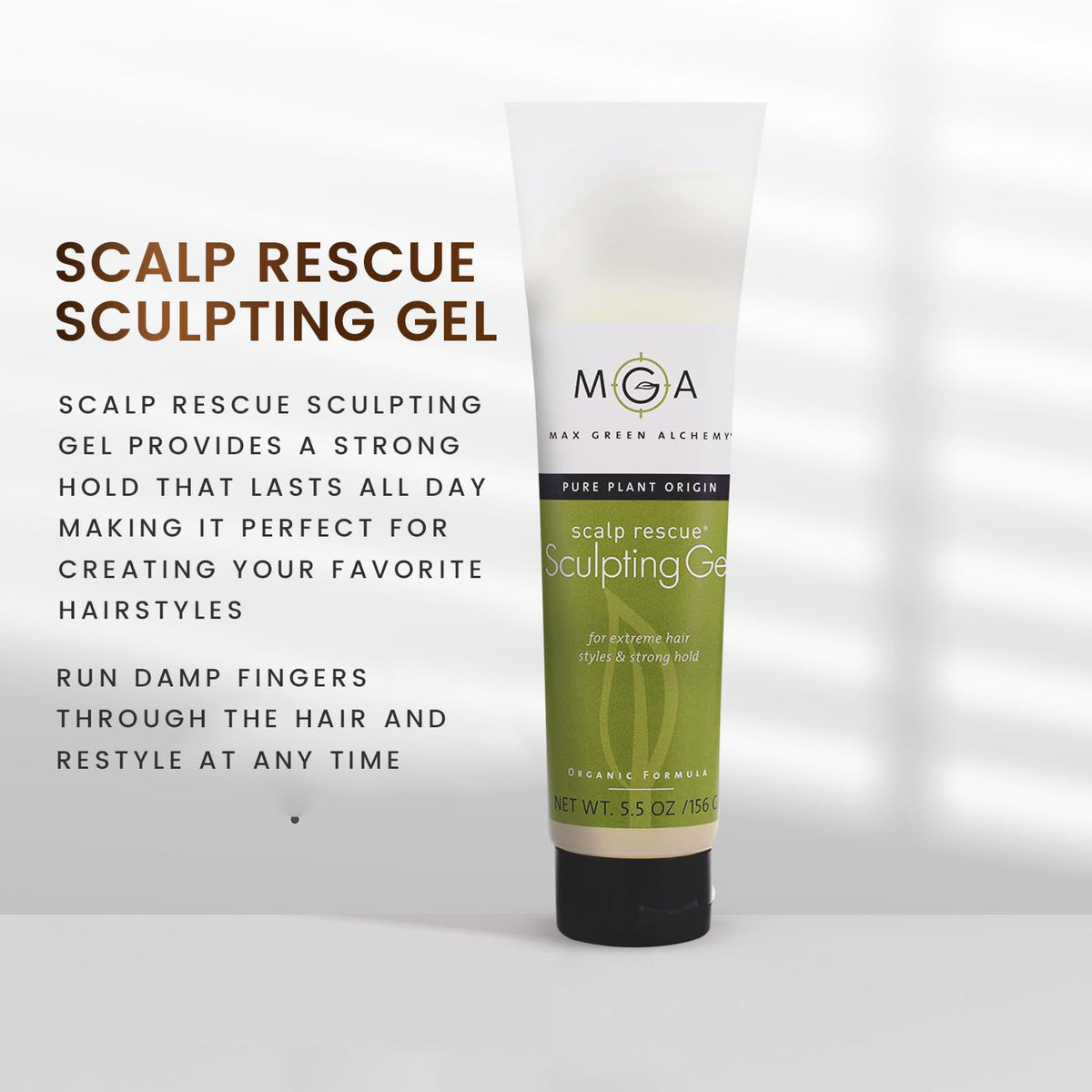 Max Green Alchemy MGA color-safe formula badge signals color protection benefits.