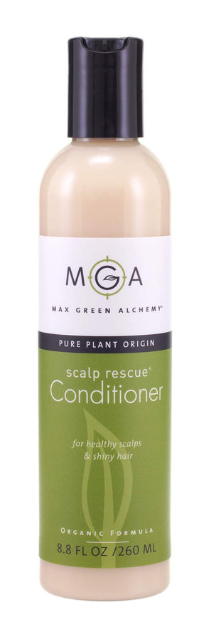 Max Green Alchemy MGA Vegan Conditioner bottle with tea tree soothing scalp