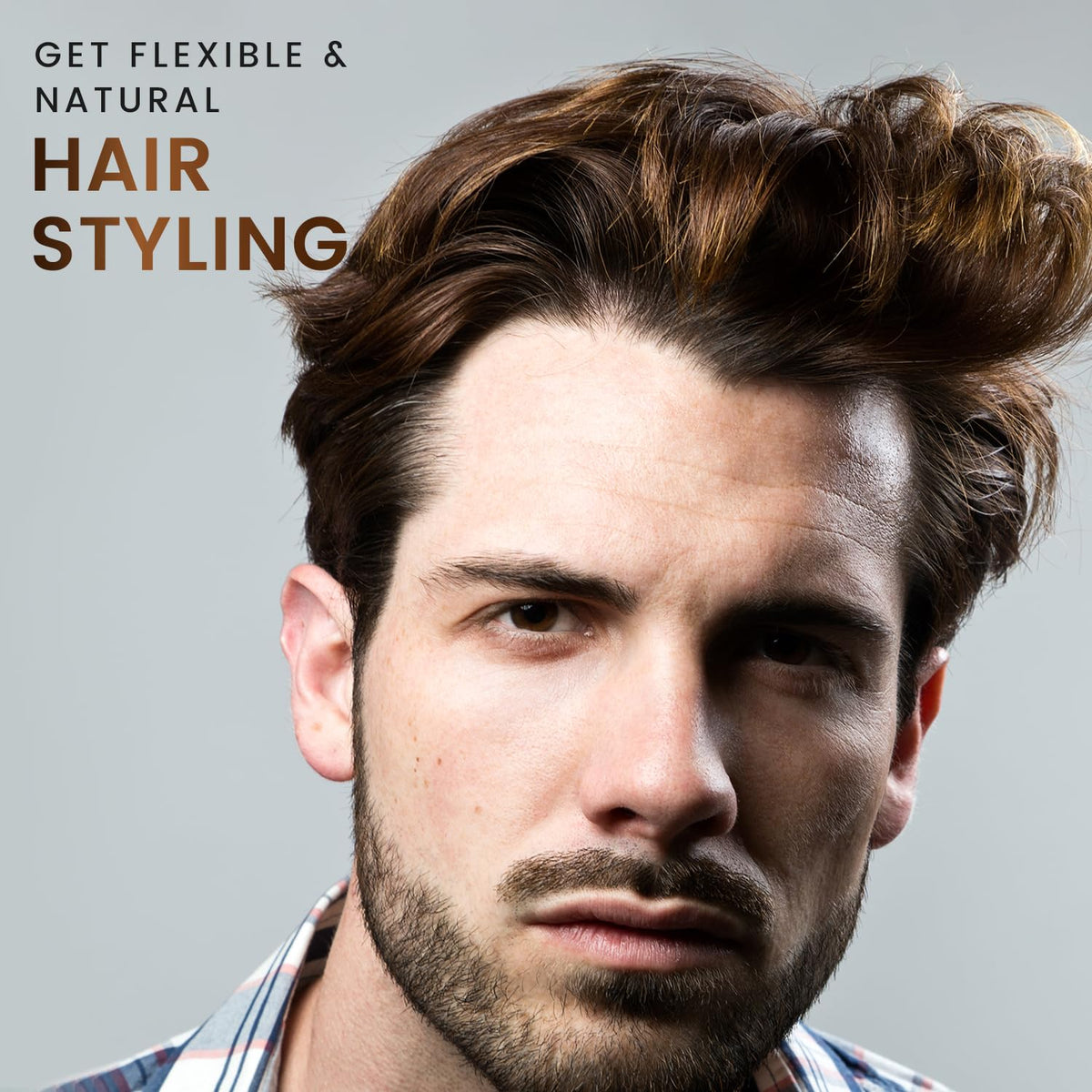 Max Green Alchemy non-sticky gel application on curls emphasizes comfortable wear.