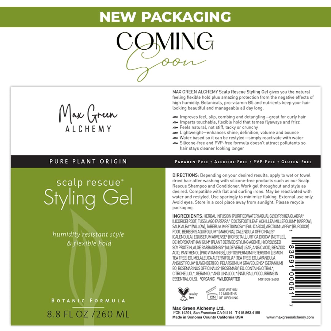 Max Green Alchemy recyclable packaging highlights eco-conscious branding.