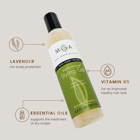 Max Green Alchemy Scalp Rescue gel bottle with mist shield against humidity.