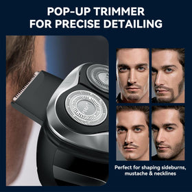 MAX-T 4D rotary head in action delivers smooth shave and precise contours