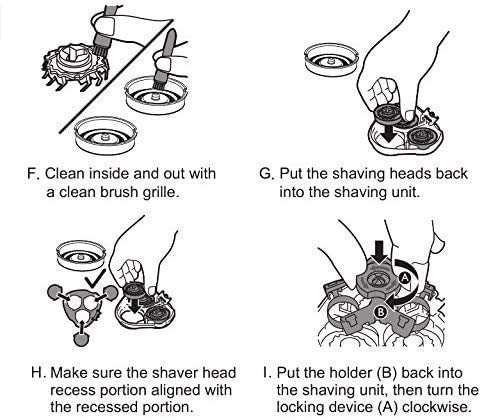 MAX-T replacement shaver head care and replacement cycle guidance.