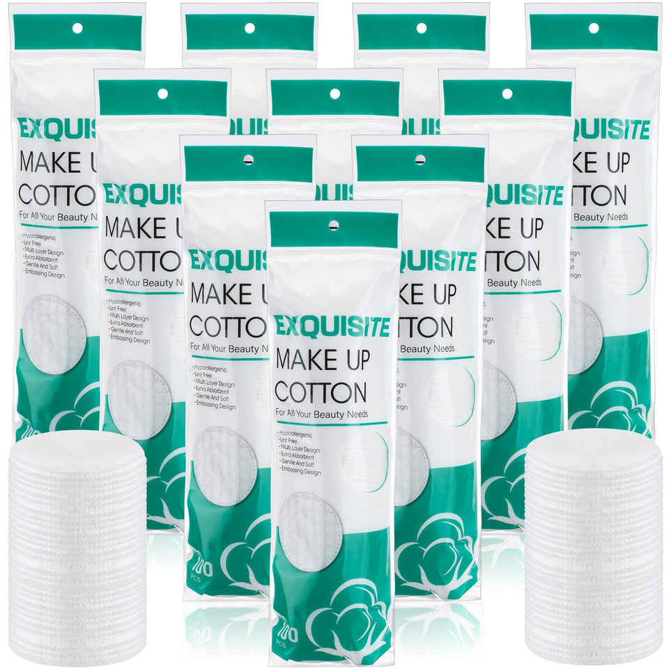 Maxcheck cotton rounds bulk pack for gentle makeup removal and skincare prep.