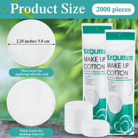 Maxcheck double-sided cotton rounds with varied textures for makeup removal