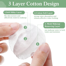 Maxcheck rub-resistant soft cotton pads are gentle on skin.