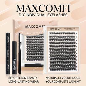 Assorted 8-16mm lash clusters for customizable looks.