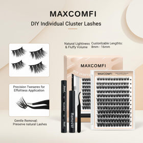Professional tweezers shown for easy, accurate lash application.