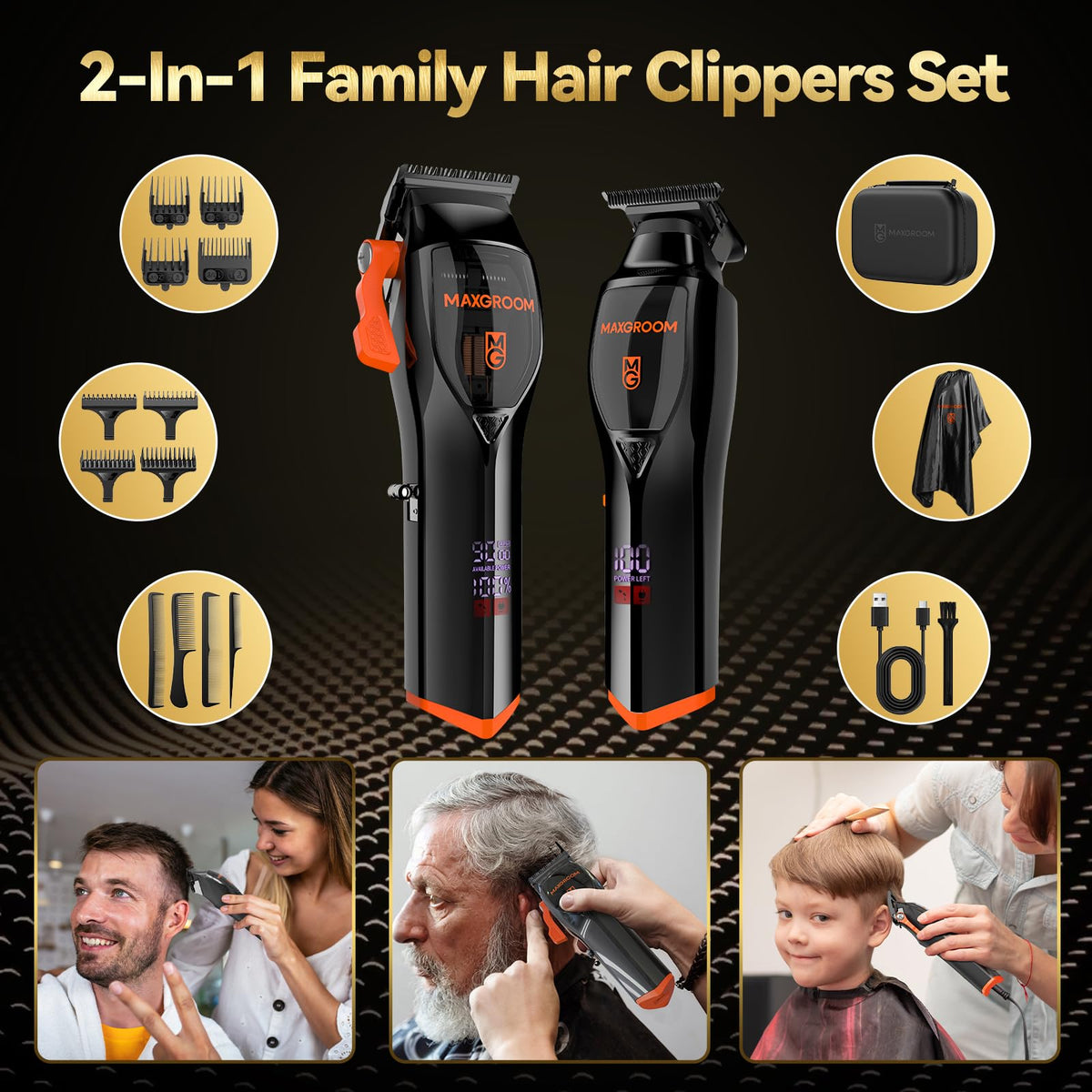 MAXGROOM ergonomic cordless design fits comfortably for long grooming