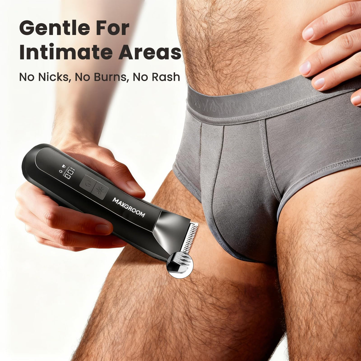 MAXGROOM interchangeable heads kit for full-body grooming