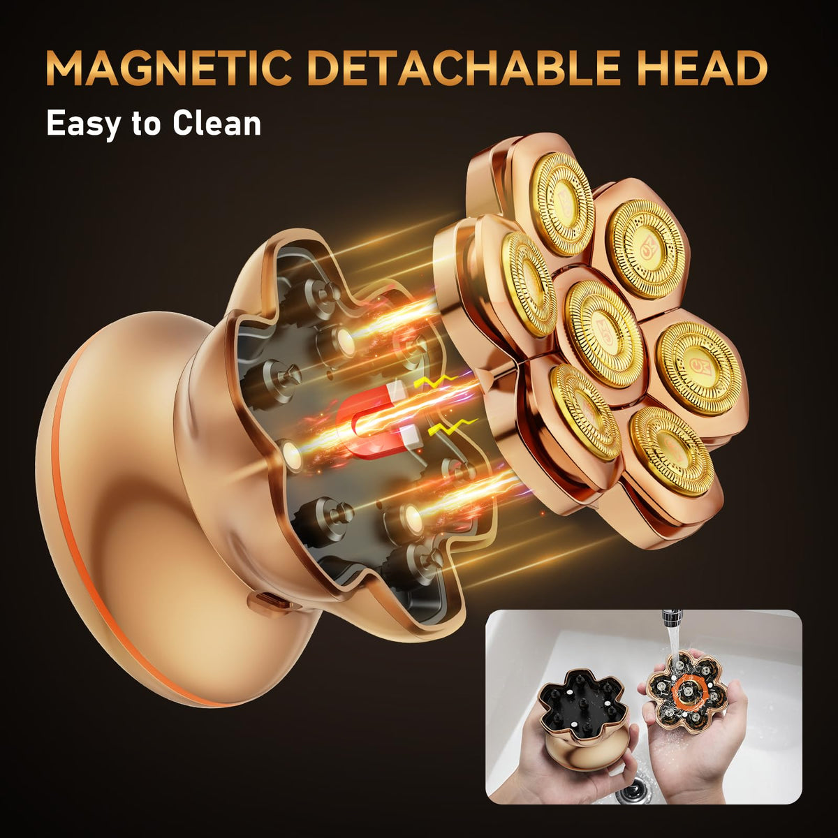 MAXGROOM PRO dual-speed motor enabling sensitive-skin or thick stubble modes