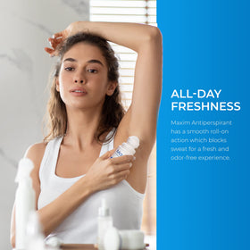 MAXIM dermatologist-tested, USA-made formula for skin-friendly protection.
