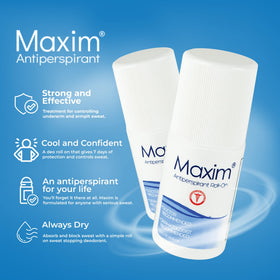 MAXIM unscented deodorant with no fragrance for sensitive skin comfort.