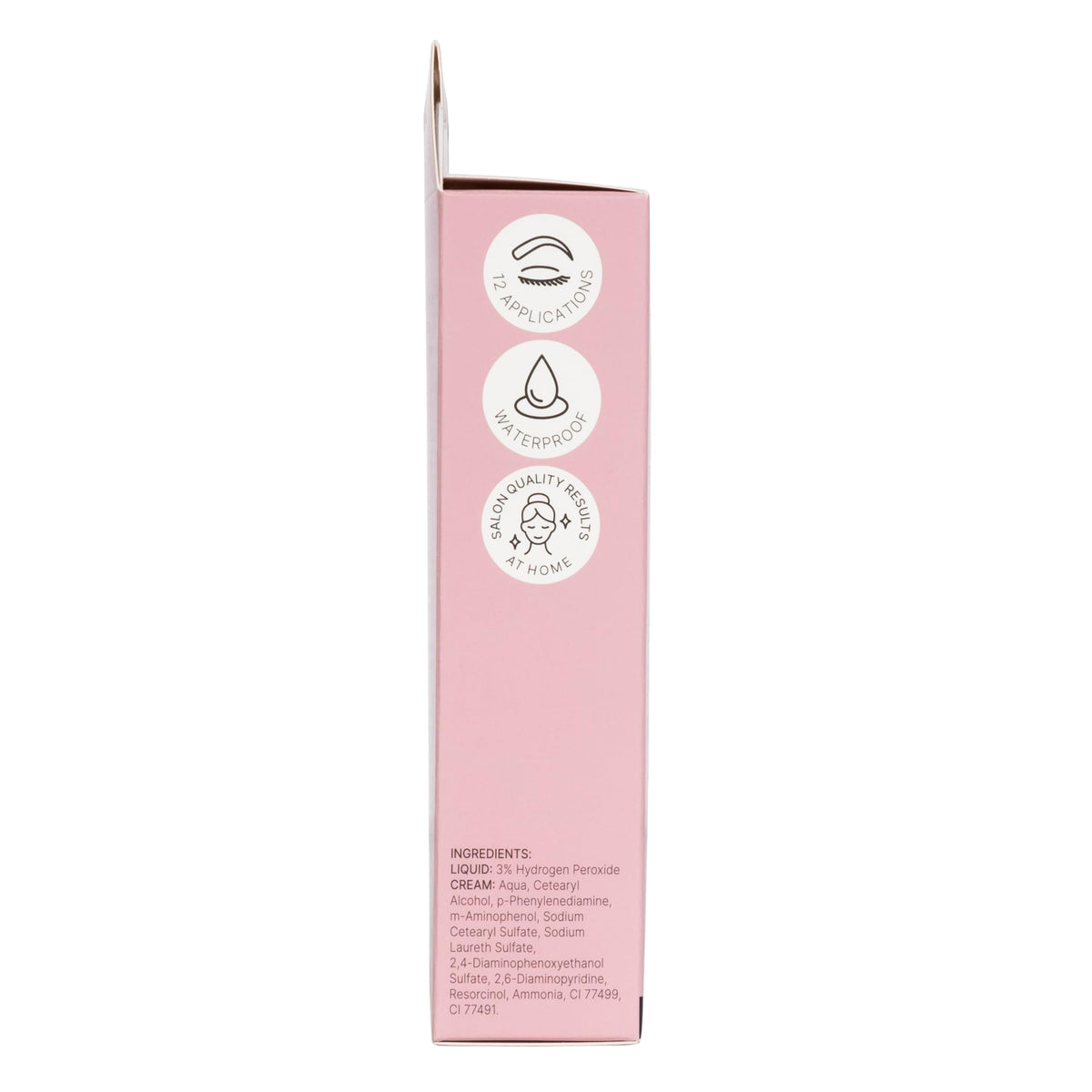 MaxRelief brow color kit in black being applied for defined brows.