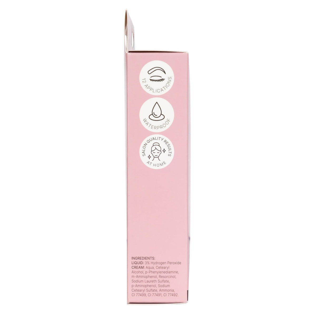 Waterproof brow gel cap demonstrates lasting wear in humid conditions.