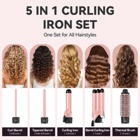 MAX-T ceramic-coated 0.35-inch barrel for tight curls and frizz control