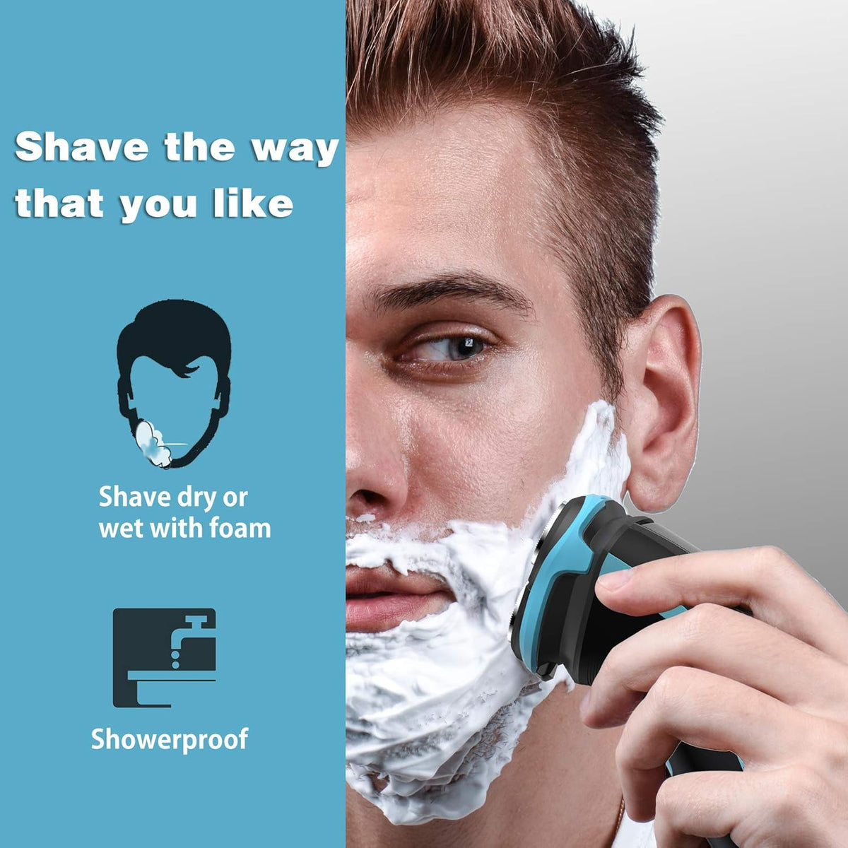 MAX-T cordless shaver delivers up to 120 minutes runtime after quick charge.