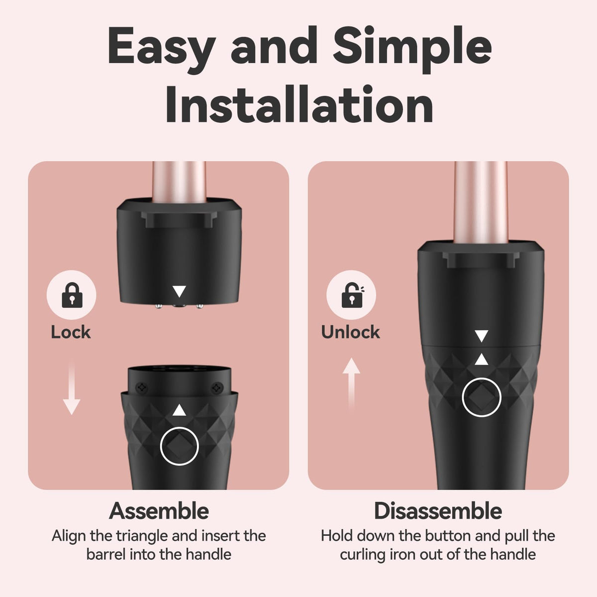 MAX-T curling brush attachment for straightening and curling options