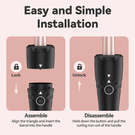 MAX-T curling brush attachment for straightening and curling options