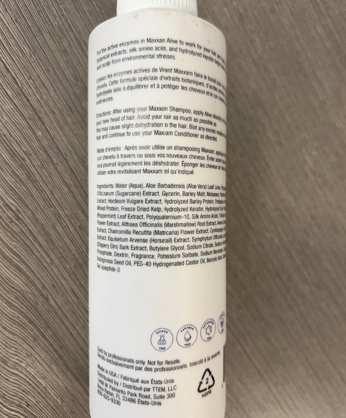Maxxam Alive cleansing shampoo hair-growth focus hints at potential vitality boost.