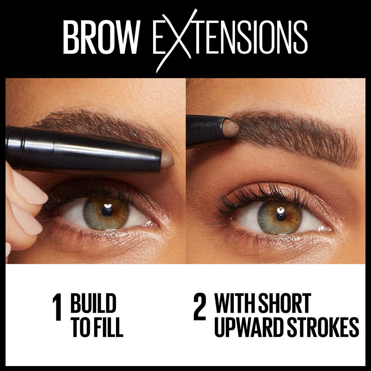 Maybelline Brow Extensions Fiber Pomade Crayon offers mess-free brow filling