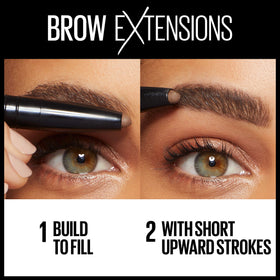 Maybelline Brow Extensions Fiber Pomade Crayon offers mess-free brow filling