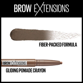 Maybelline Brow Extensions Fiber Pomade Crayon thickens brows with hair-like fibers