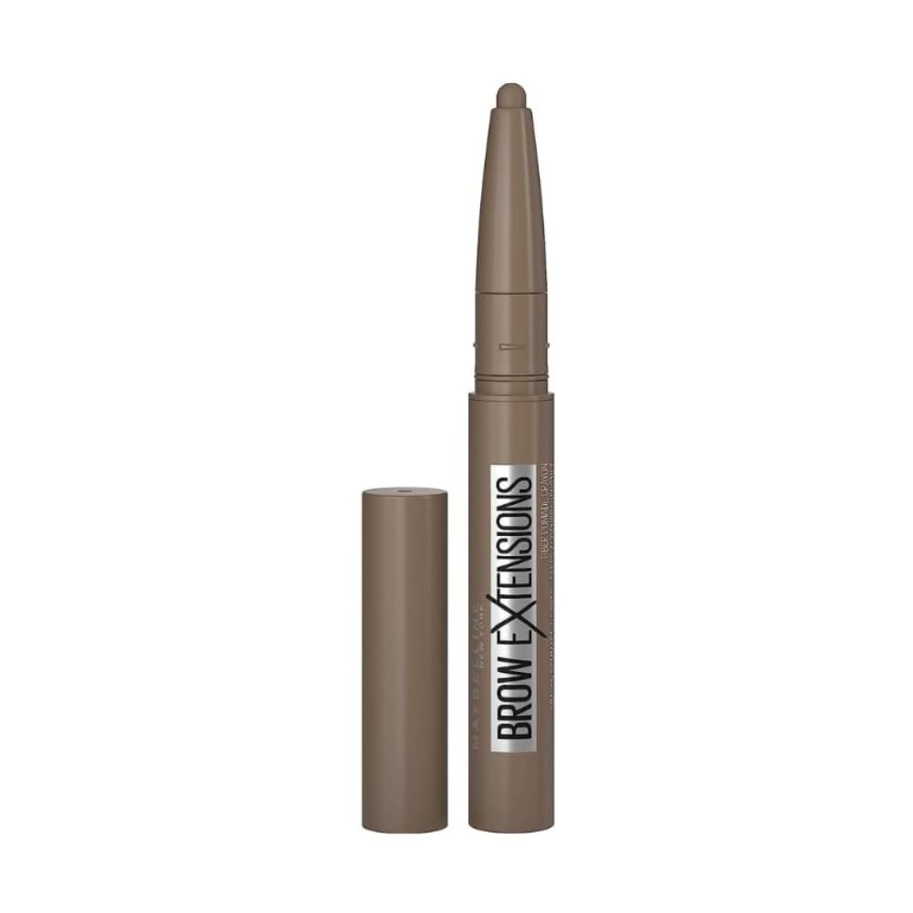 Maybelline Brow Extensions pomade crayon in deep brown defines brows with natural thickness