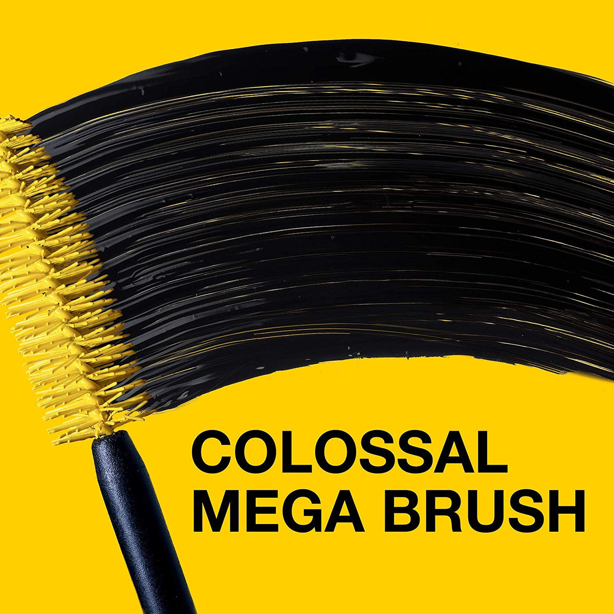 Maybelline Colossal Mascara applied to lashes delivering dramatic, defined lashes