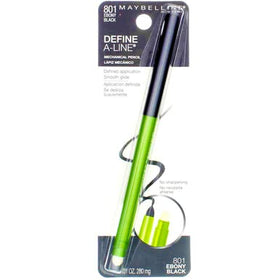 Removal-friendly Maybelline Define-A-Line Ebony Black 801 with oil-free remover