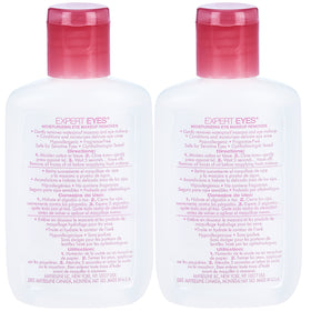 Maybelline Expert Eyes makeup remover close-up showing fragrance-free moisturizing formula