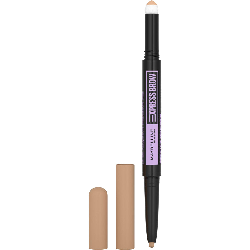 Maybelline Express Brow teardrop-tip defines brows with natural precision.