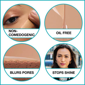 Hands applying Maybelline Fit Me for a smooth, even complexion.