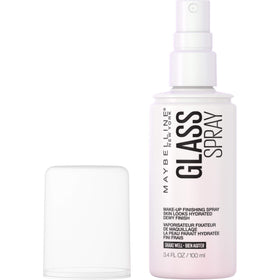 Maybelline GlassSkin finish glow enhances cheeks with a reflective glassy look.
