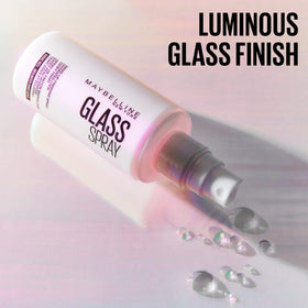 Maybelline GlassSkin mist spray evenly coats skin for dewy radiance.