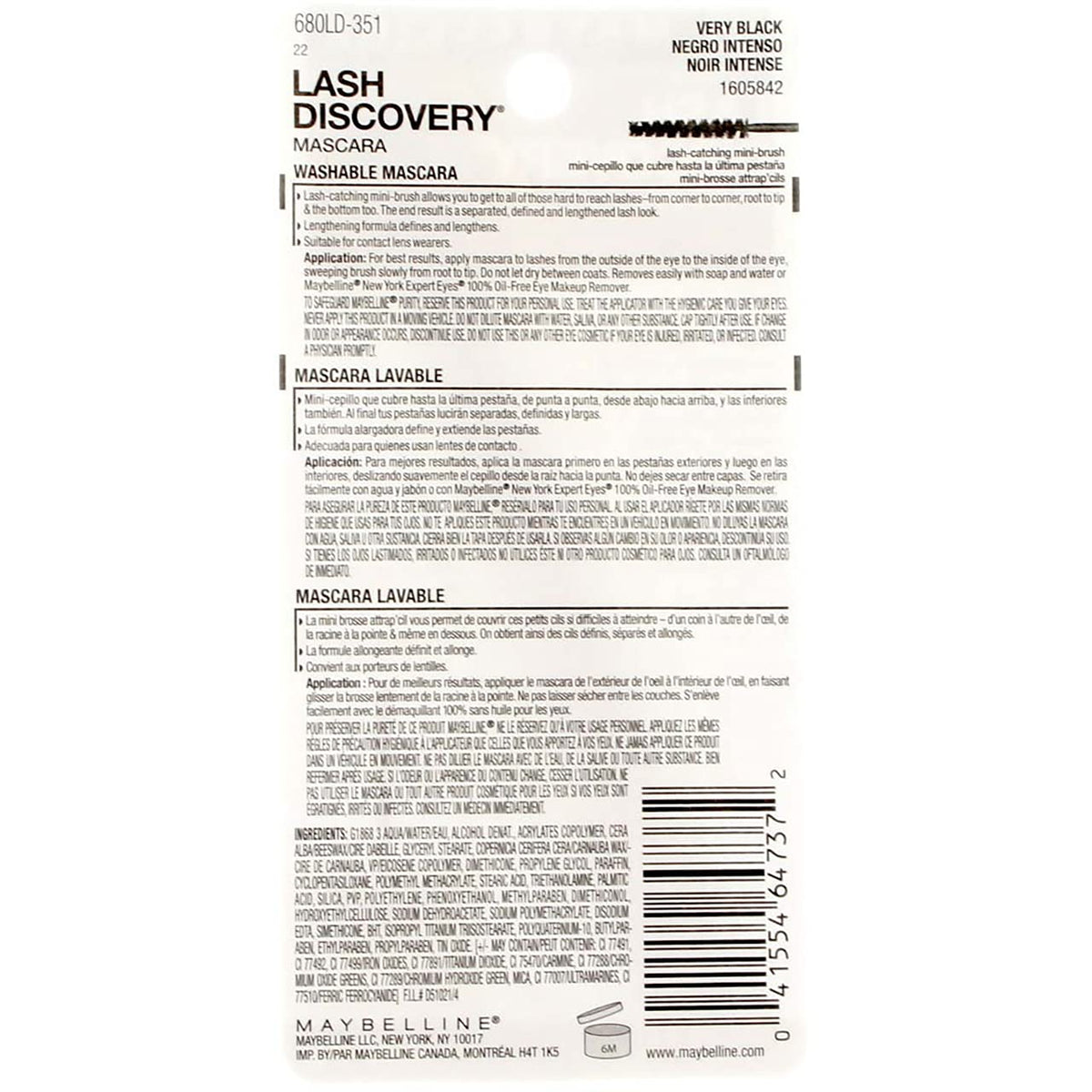 Maybelline Lash Discovery mascara lower-lashes close-up shows precise control