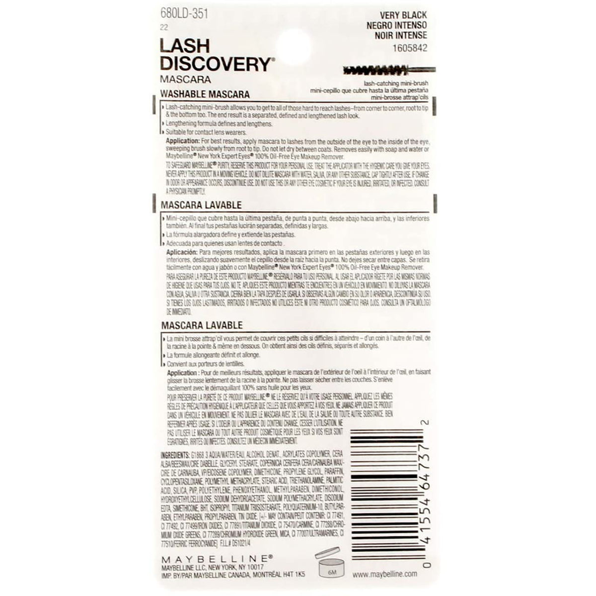 Maybelline Lash Discovery mascara root-to-tip coverage enhances lash length