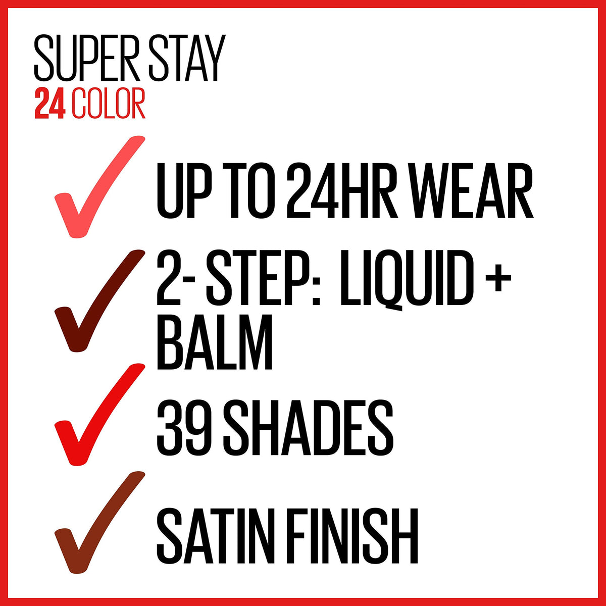 Maybelline Super Stay 24 Brooklyn Sunset glossy-glide finish for comfortable lips.