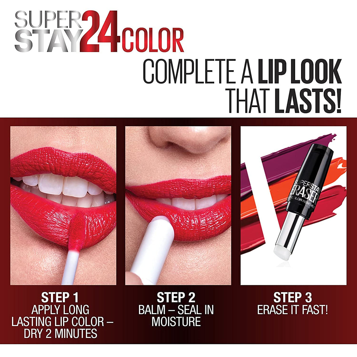 Maybelline Super Stay 24 Brooklyn Sunset remover eases clean-up.
