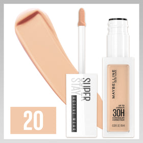 Maybelline Super Stay Active Wear Concealer swatch on skin for flawless match.
