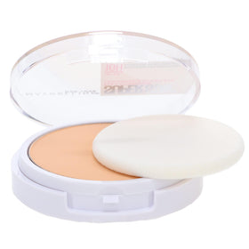 Opened Maybelline Super Stay compact with mirror for on-the-go use
