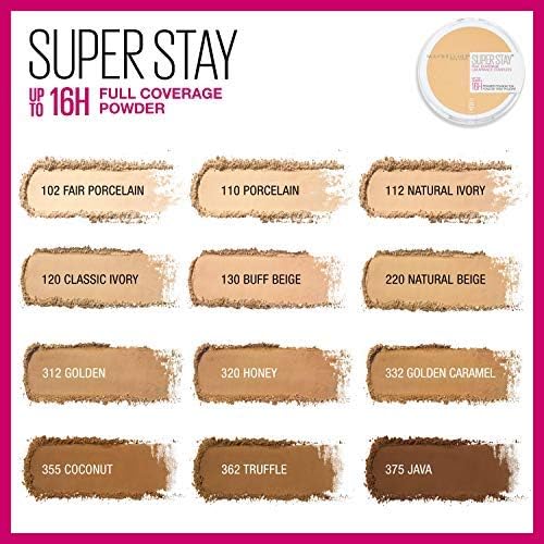 Maybelline Super Stay powder swatch on forearm shows long-wear matte finish.