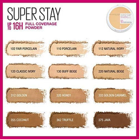 Maybelline Super Stay powder swatch on forearm shows long-wear matte finish.