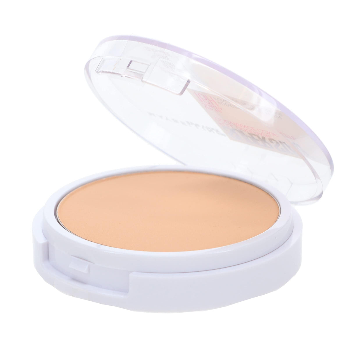 Maybelline Super Stay powder foundation applied on skin for seamless coverage