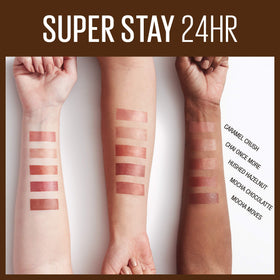 Maybelline SuperStay 24 stays all day with vibrant color.